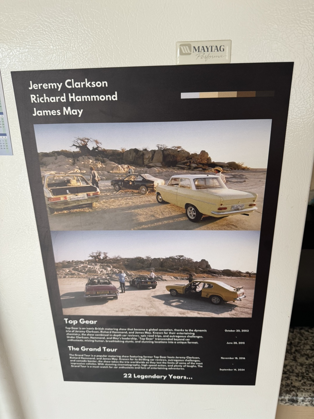 Top Gear & The Grand Tour Magnet Poster