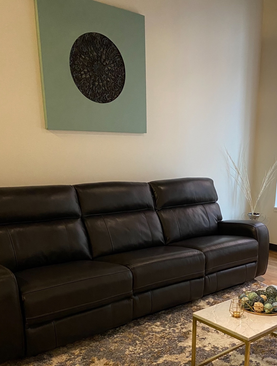 Large Square Wall Decor with Circular Design - photo 2
