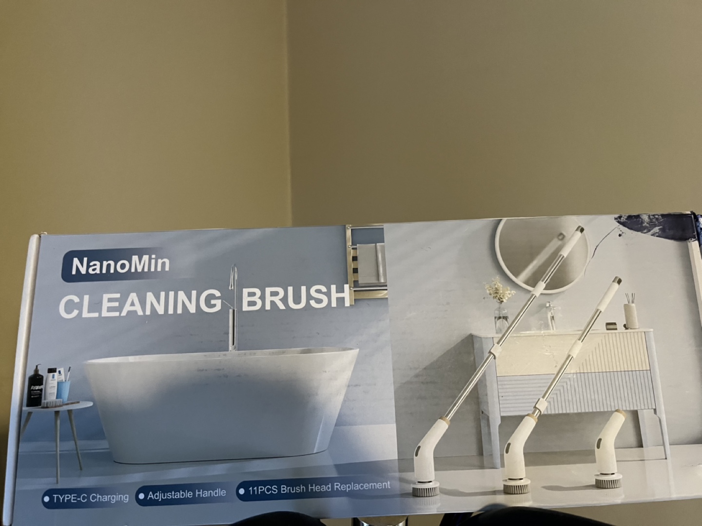 NanoMin Electric Cleaning Brush with Adjustable Handle - photo 2