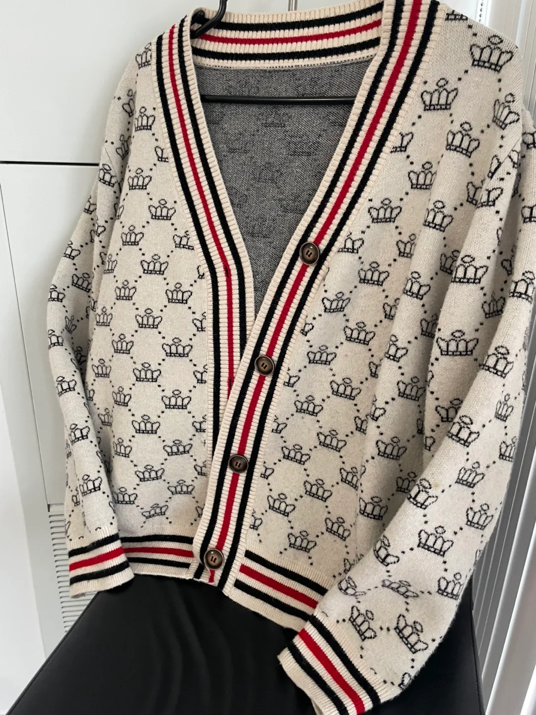 Cream Crown Cardigan Sweater image indicator(6)