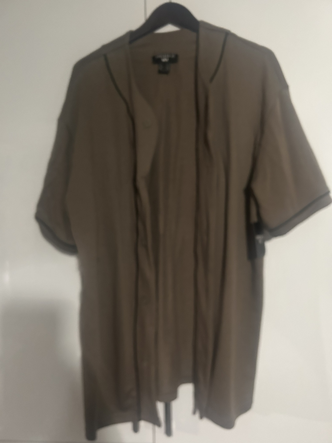 Forever 21 Men's Olive Green Baseball Jersey - XXL
