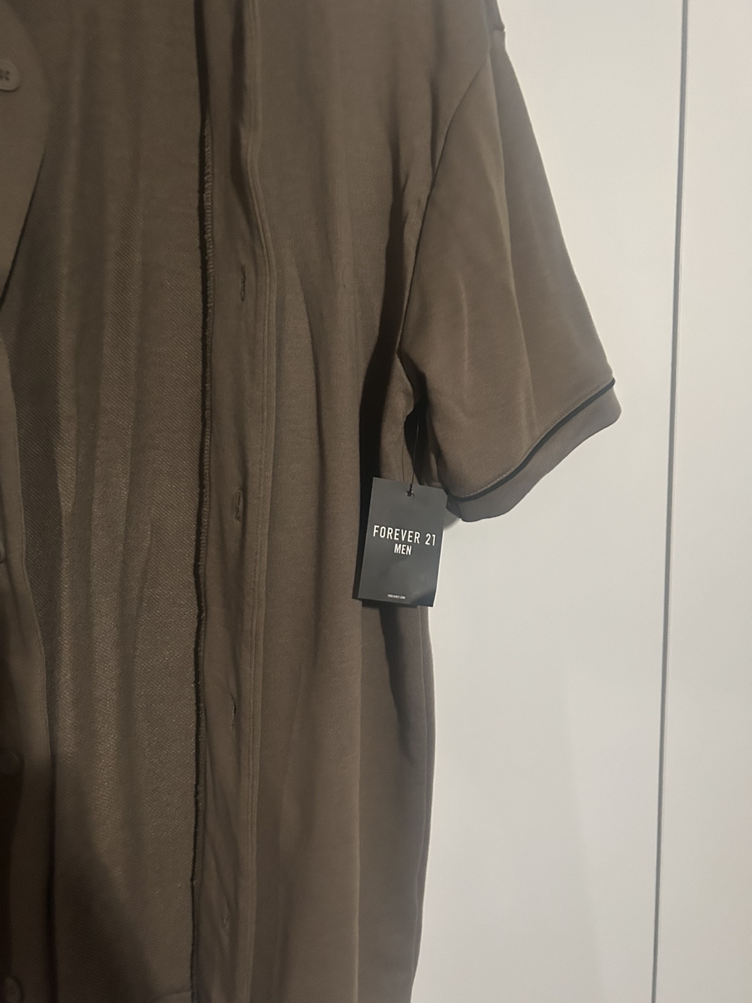 Forever 21 Men's Olive Green Baseball Jersey - XXL - photo 2