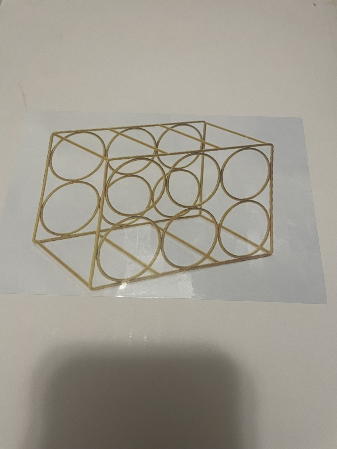 Gold Metal Wine Rack