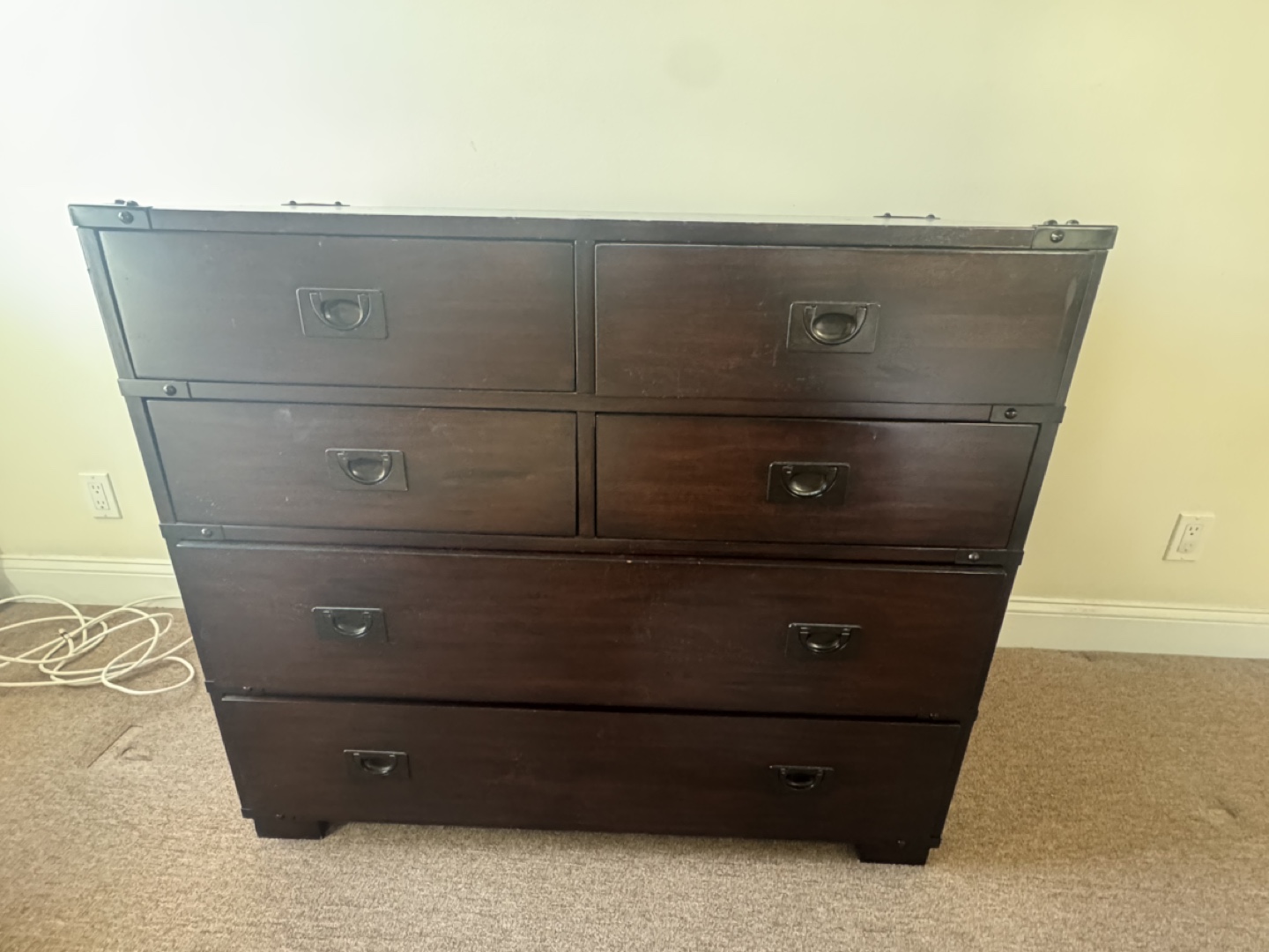 Free delivery Dark Wood 6-Drawer Dresser - photo 3
