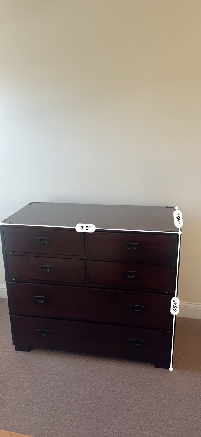 Free delivery Dark Wood 6-Drawer Dresser - photo 2