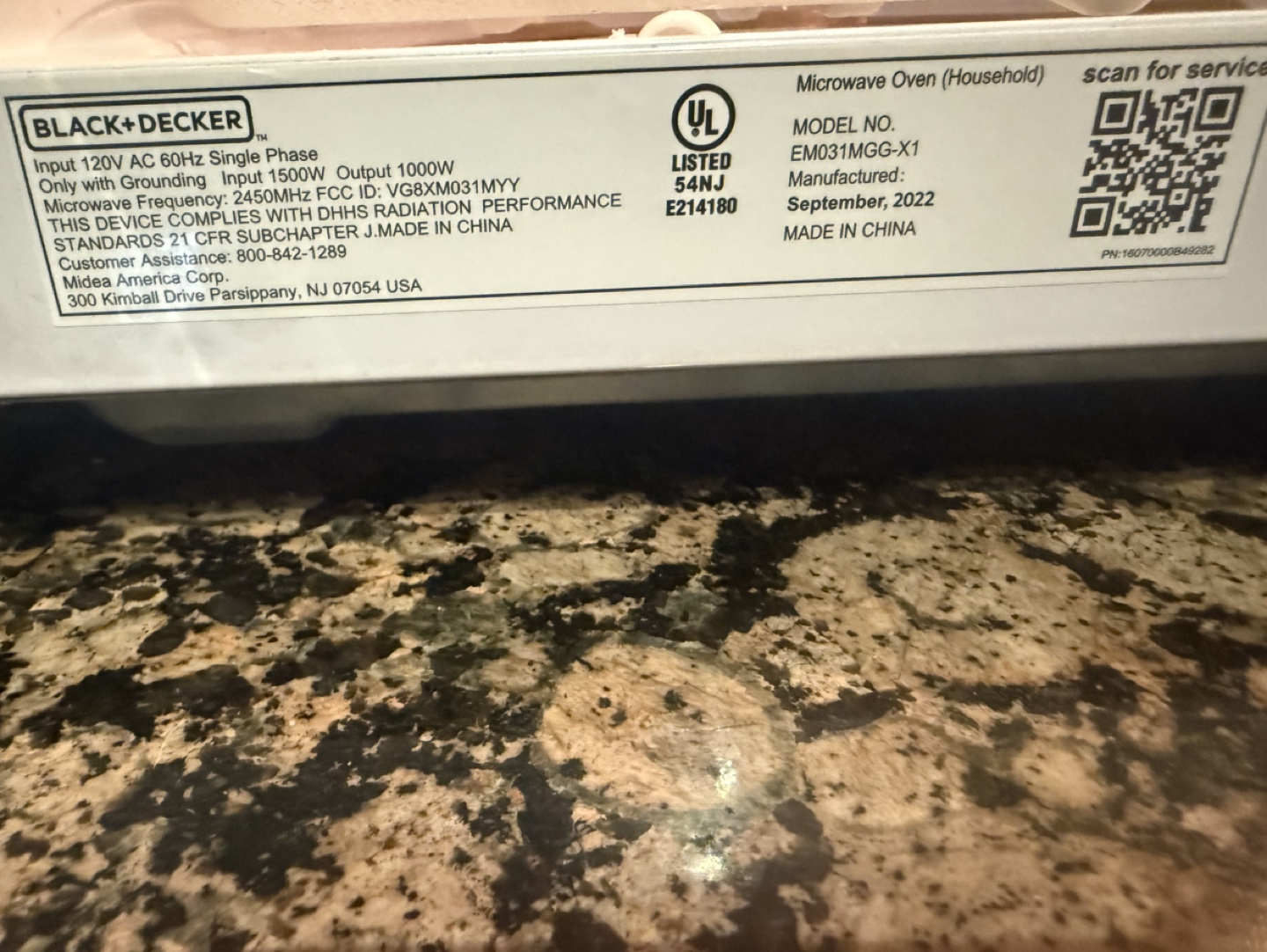 Black+Decker Microwave - EM031MGG-X1 - photo 5
