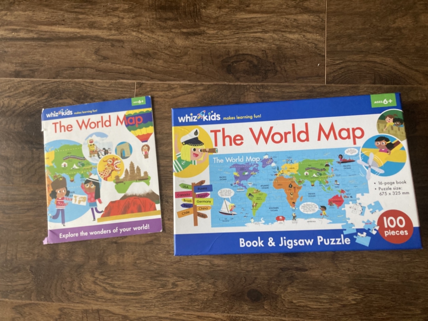 Whiz Kids The World Map Book & Jigsaw Puzzle ‼️FIRM PRICE‼️
