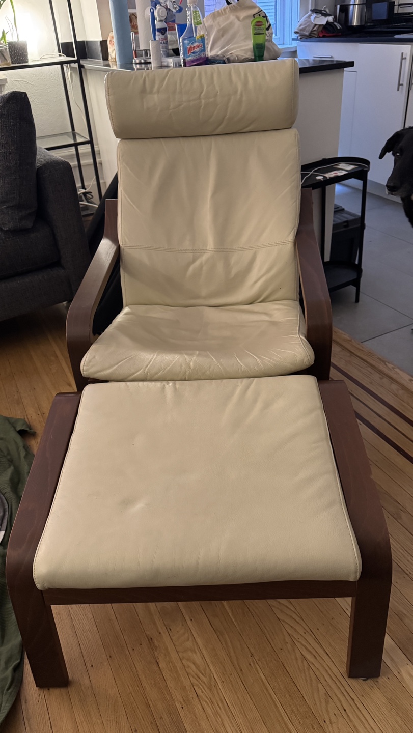 IKEA POÄNG Armchair and Footstool