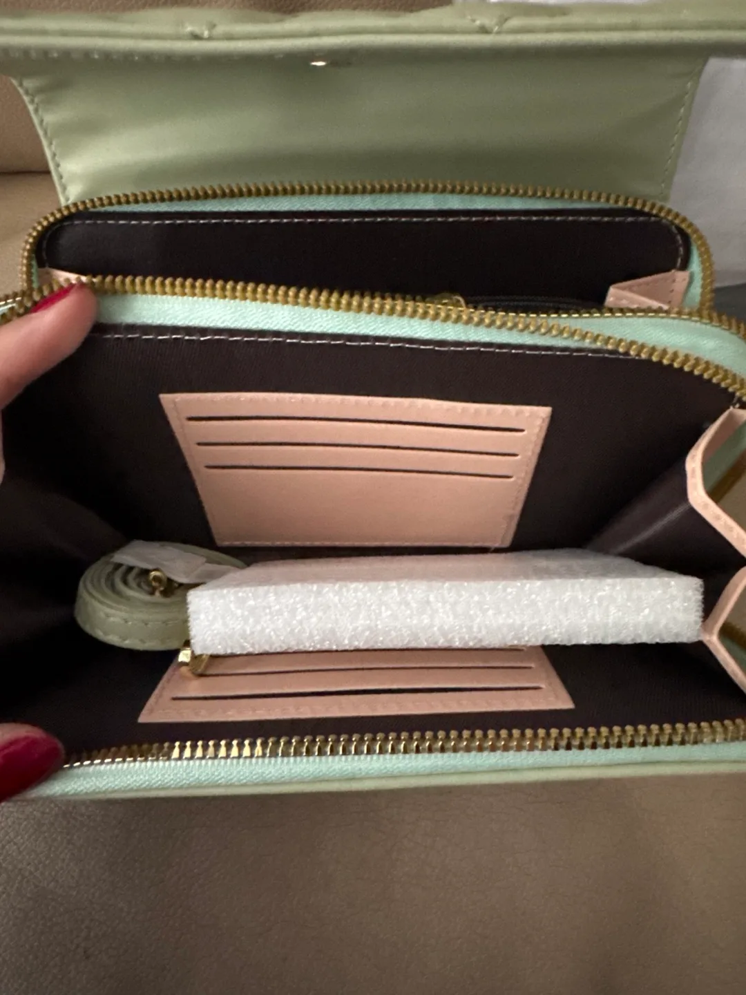 Brand New Green and Black Clutch Purses image indicator(6)