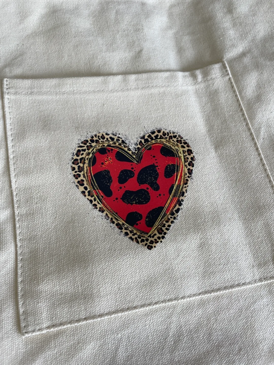 Largecanvas tote bag heart 💜 print image indicator(2)