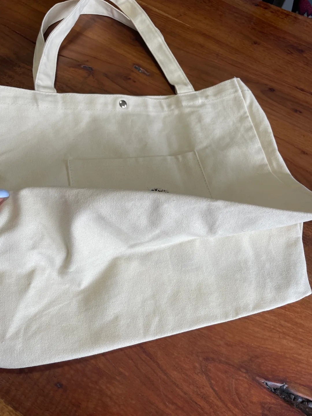 Largecanvas tote bag heart 💜 print image indicator(4)