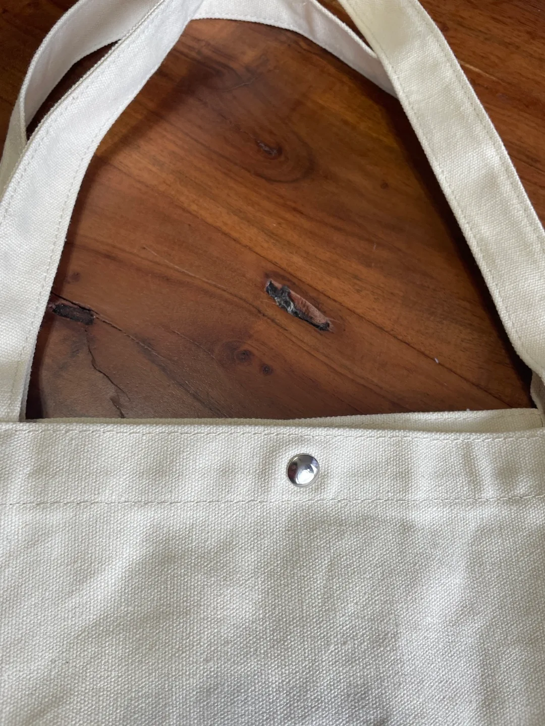 Largecanvas tote bag heart 💜 print image indicator(3)