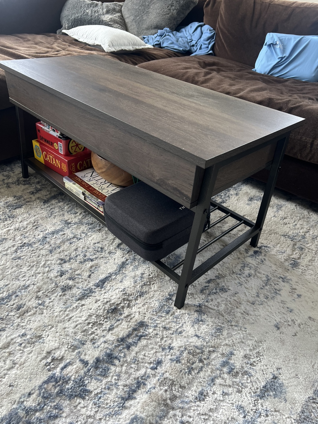 Lift-Top Coffee Table with Storage - photo 2