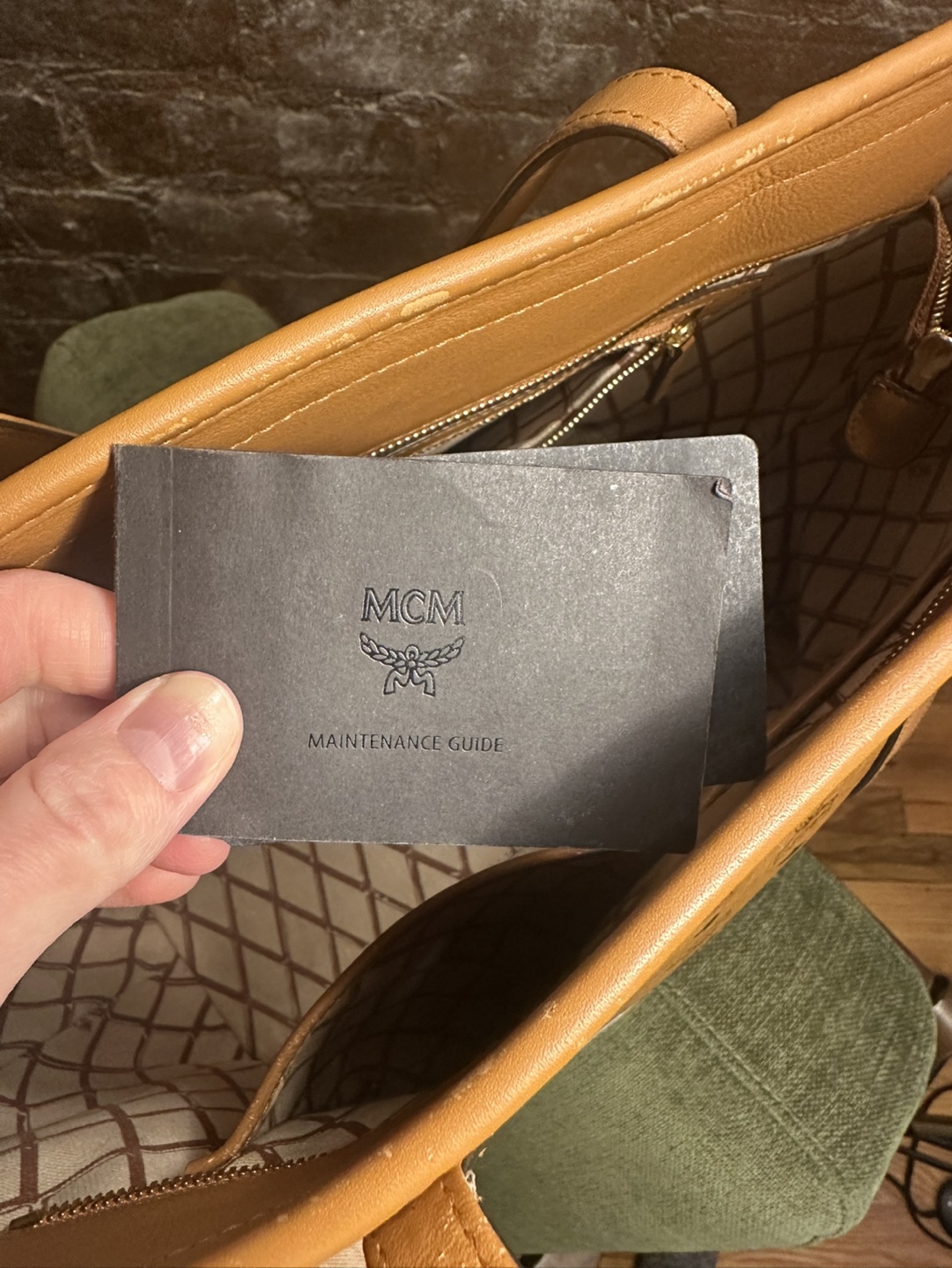MCM leather tote bag (tan) - photo 2