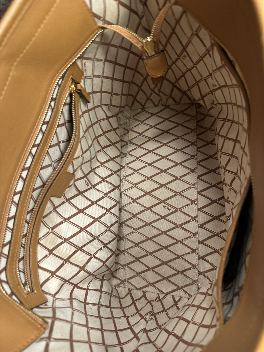 MCM leather tote bag (tan) - photo 3