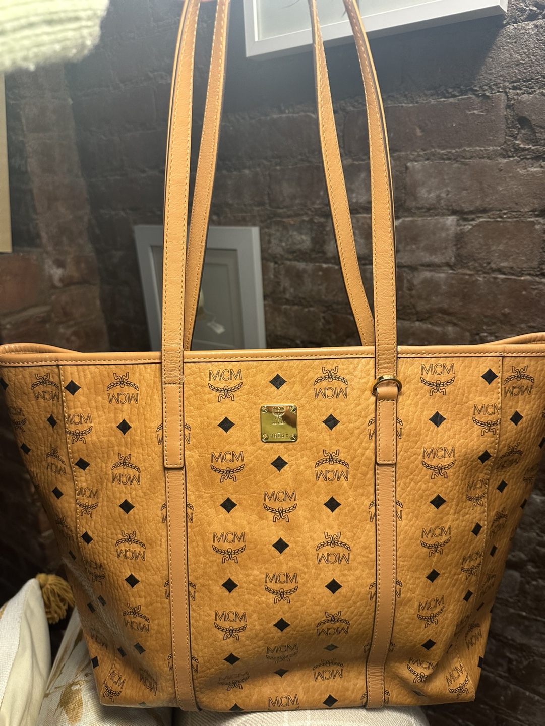 MCM leather tote bag (tan) - photo 4