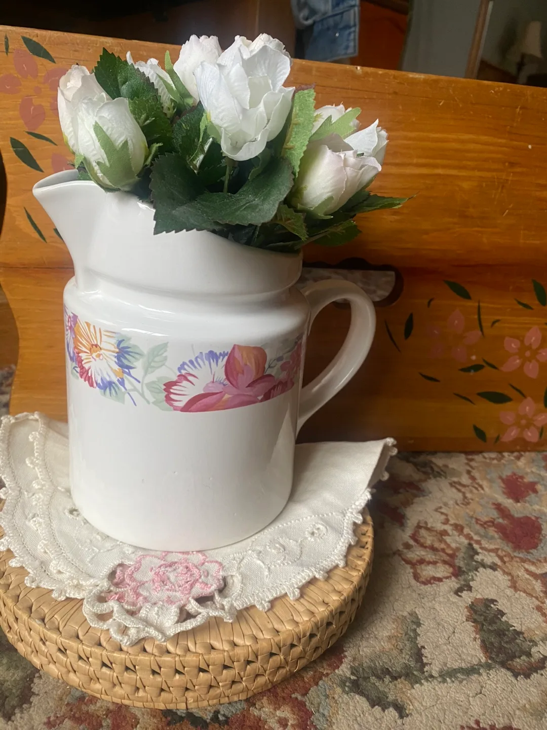 Vintage Floral Creamer Pitcher image indicator(4)