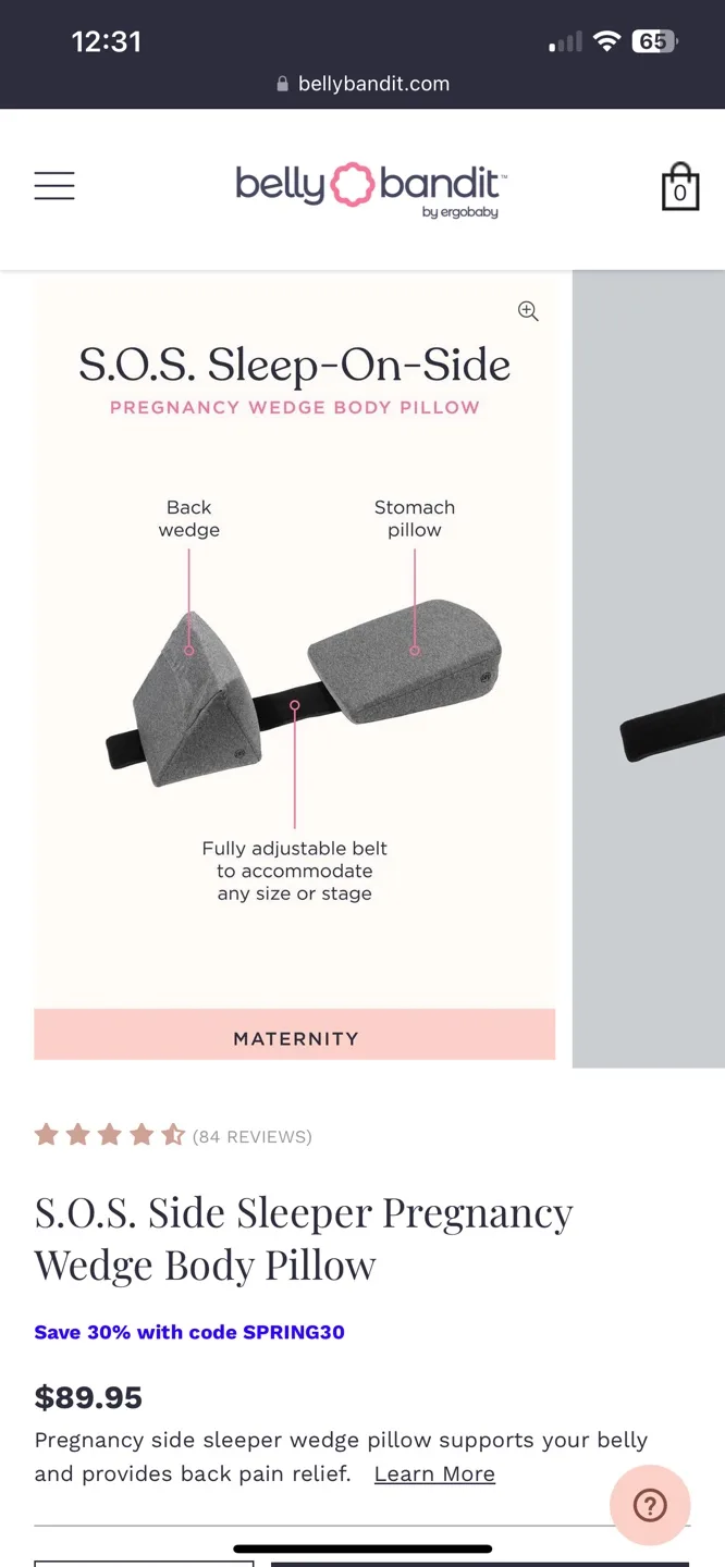 Belly Bandit SOS pregnancy/maternity pillow image indicator(4)