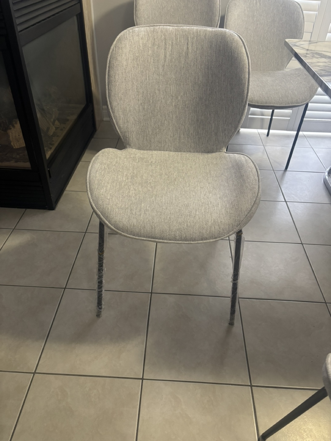 Set of 6 grey dining chairs - photo 2