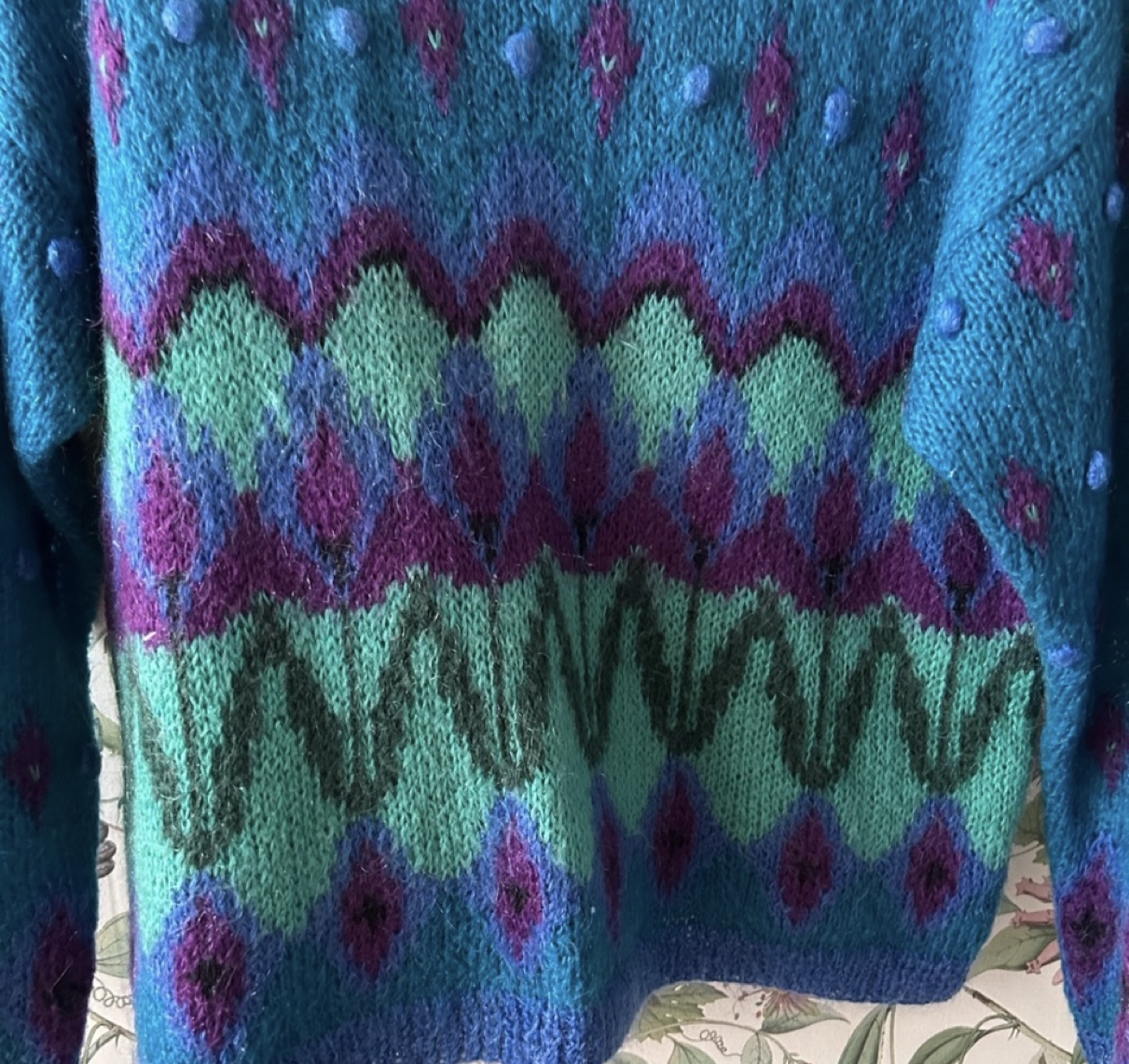 Vintage Susan Bristol Hand-Knit Wool Blend Sweater - photo 3