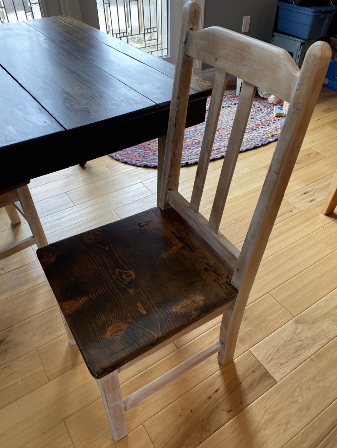 Rustic Farmhouse Wood Drop Leaf Table with Two Chairs - photo 2