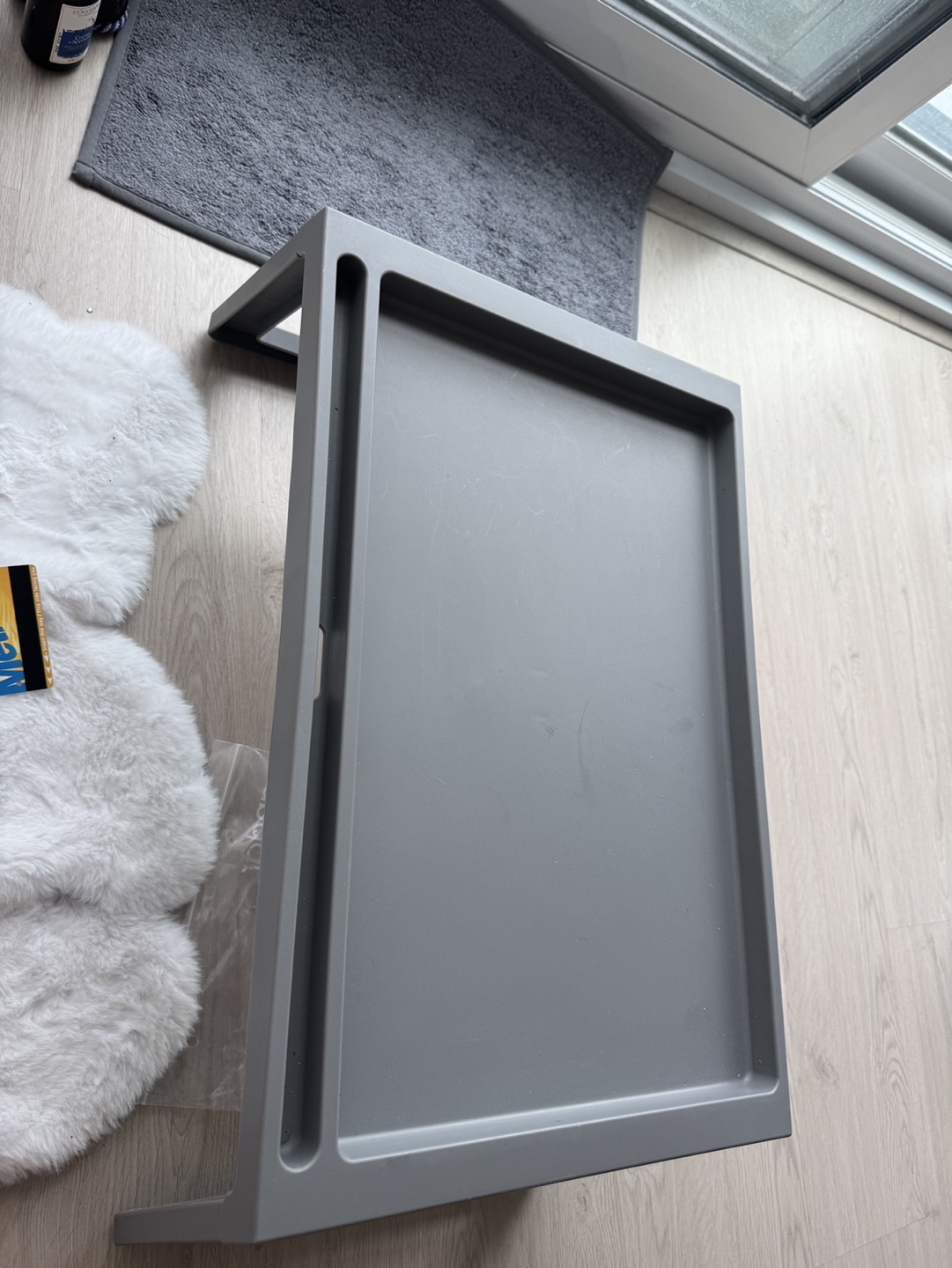 Grey Plastic Tray Table