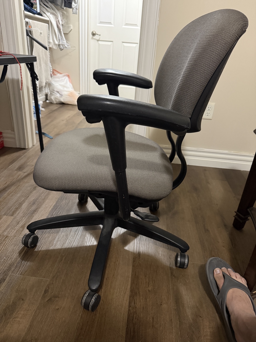 Office Chair - Grey Fabric, Adjustable