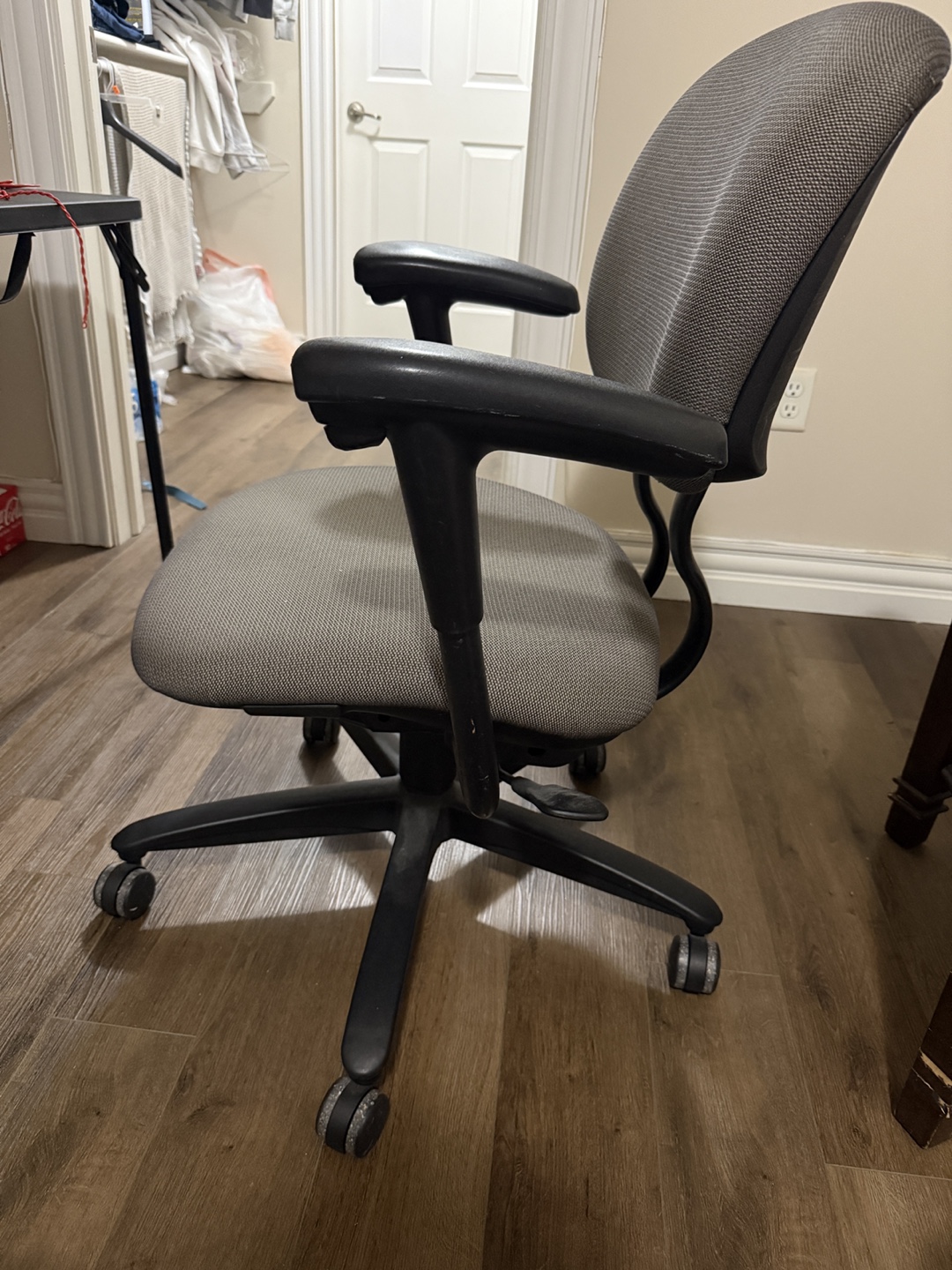 Office Chair - Grey Fabric, Adjustable - photo 2