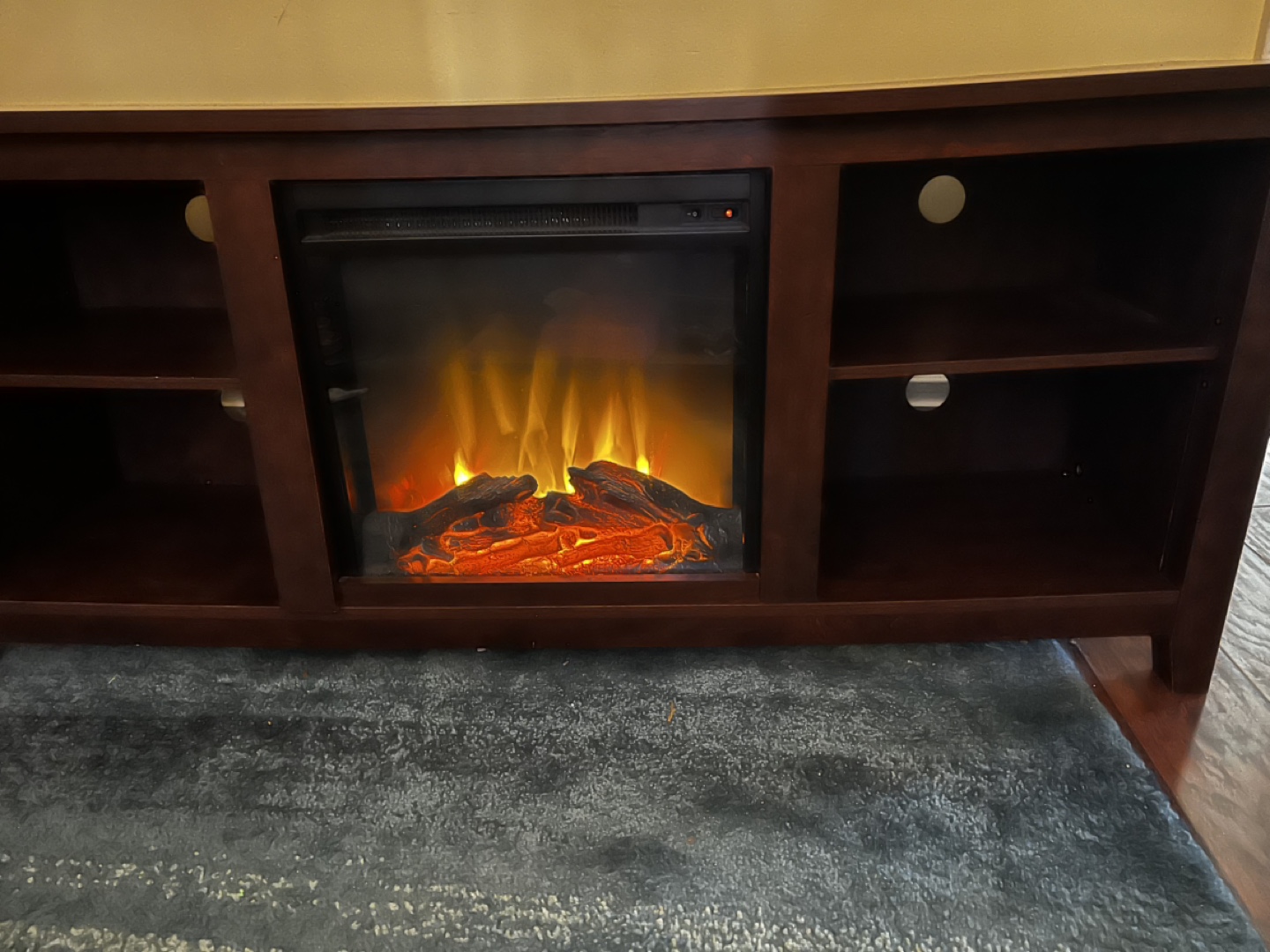 Entertainment Center with Electric Fireplace