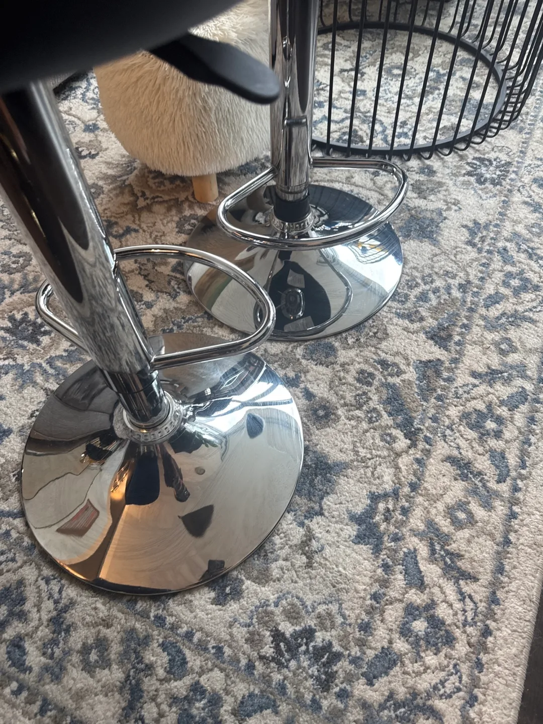 Moving sale - Pair of Black Swivel Bar Stools image indicator(2)