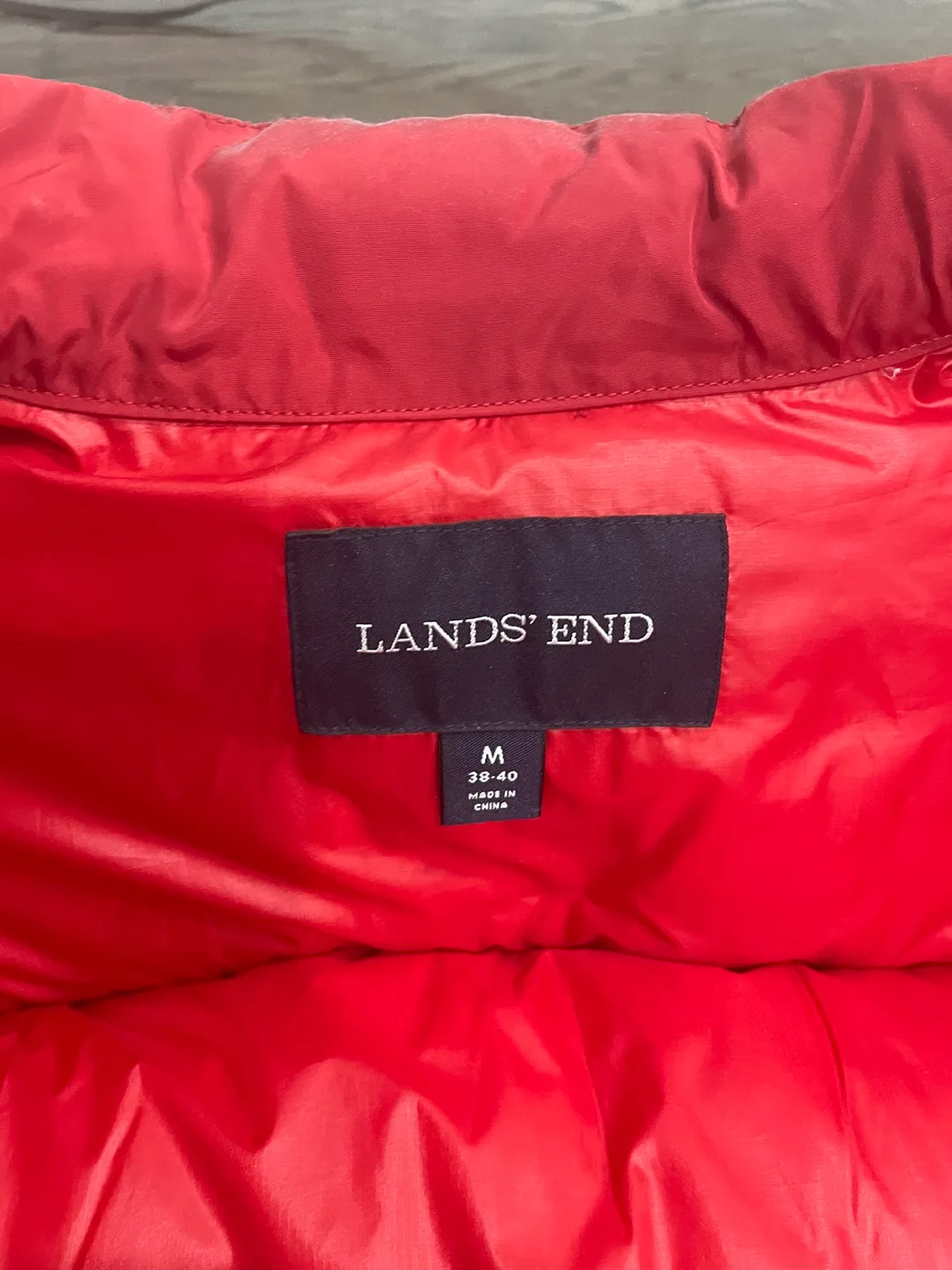 Brand New Lands' End Red Puffer Jacket - Men's Medium image indicator(2)