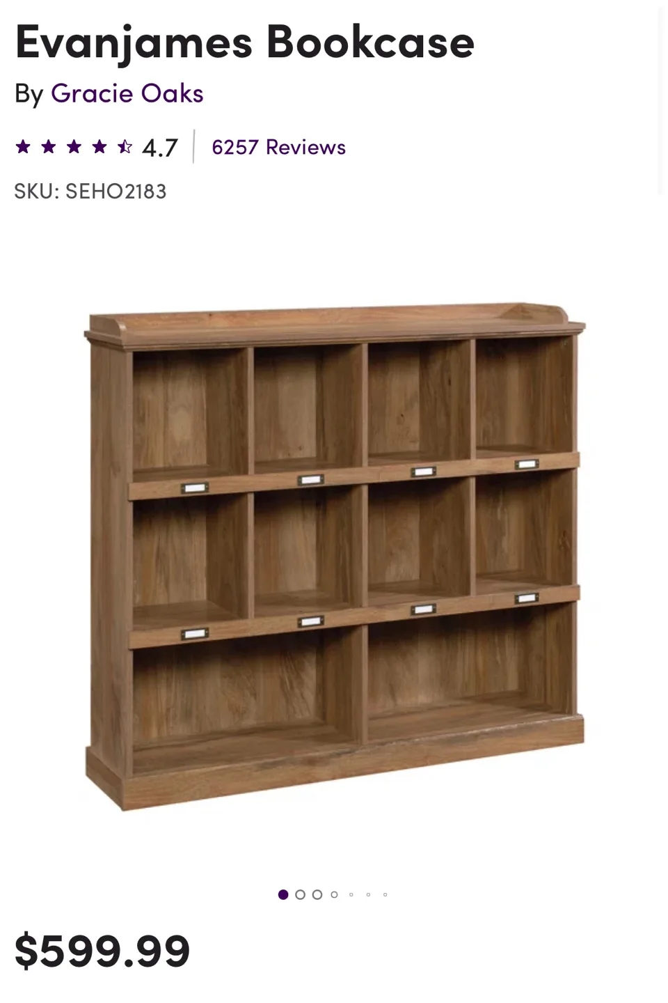 Bookcase (scribed oak finish) image indicator(3)