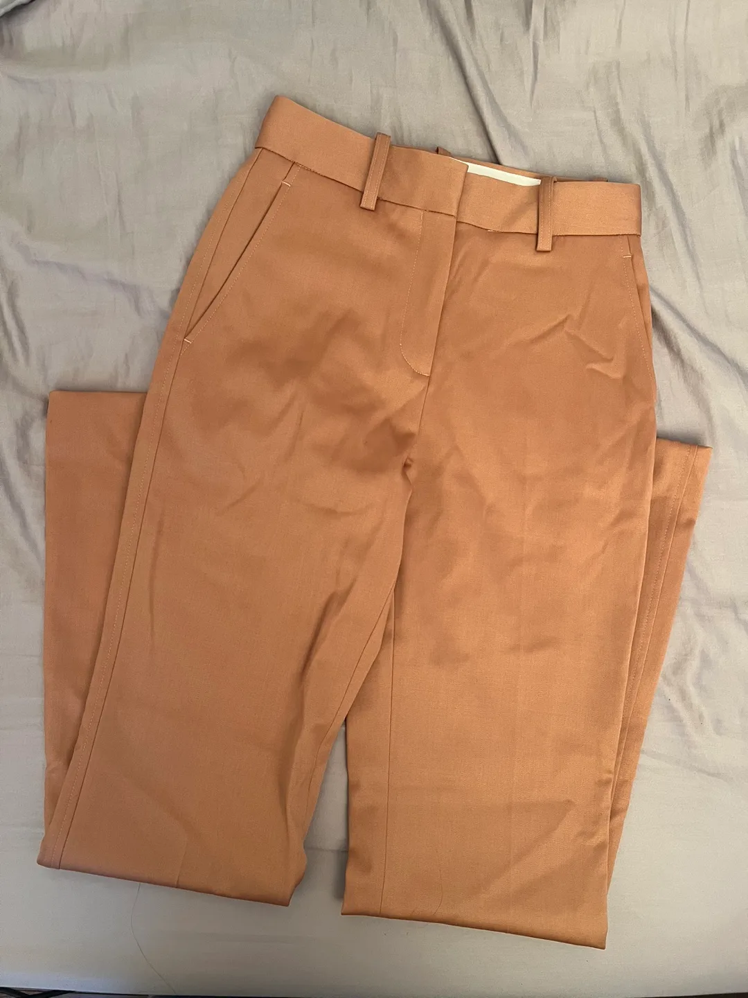 Reiss Luna Premium Wide Leg Trousers in Rose MSRP $330 image indicator(4)