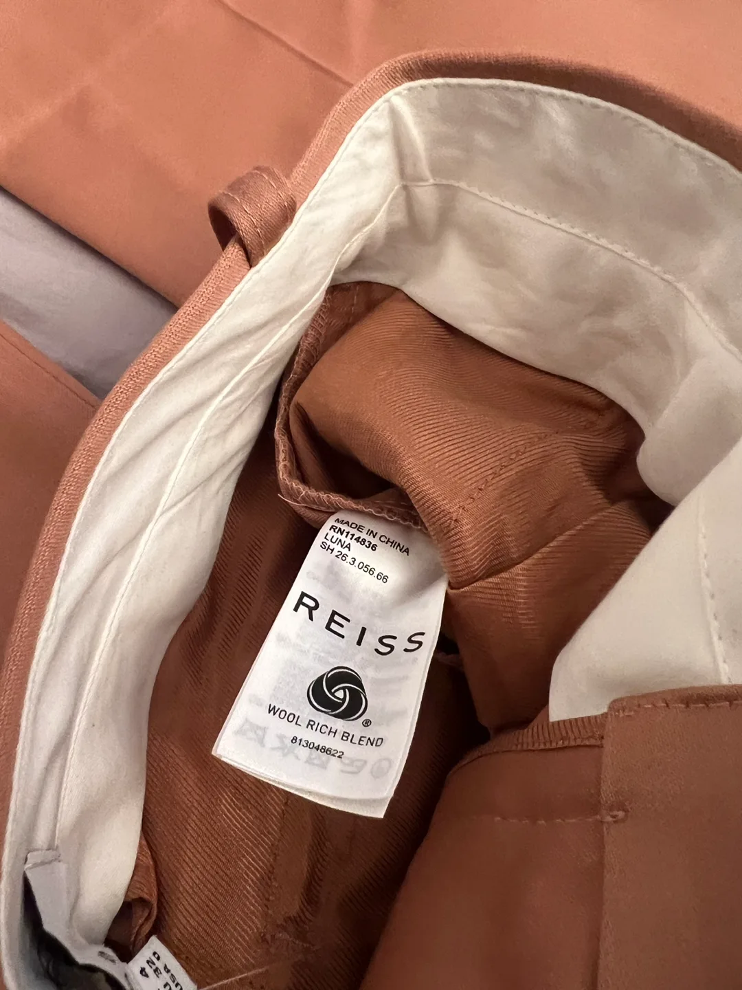 Reiss Luna Premium Wide Leg Trousers in Rose MSRP $330 image indicator(6)