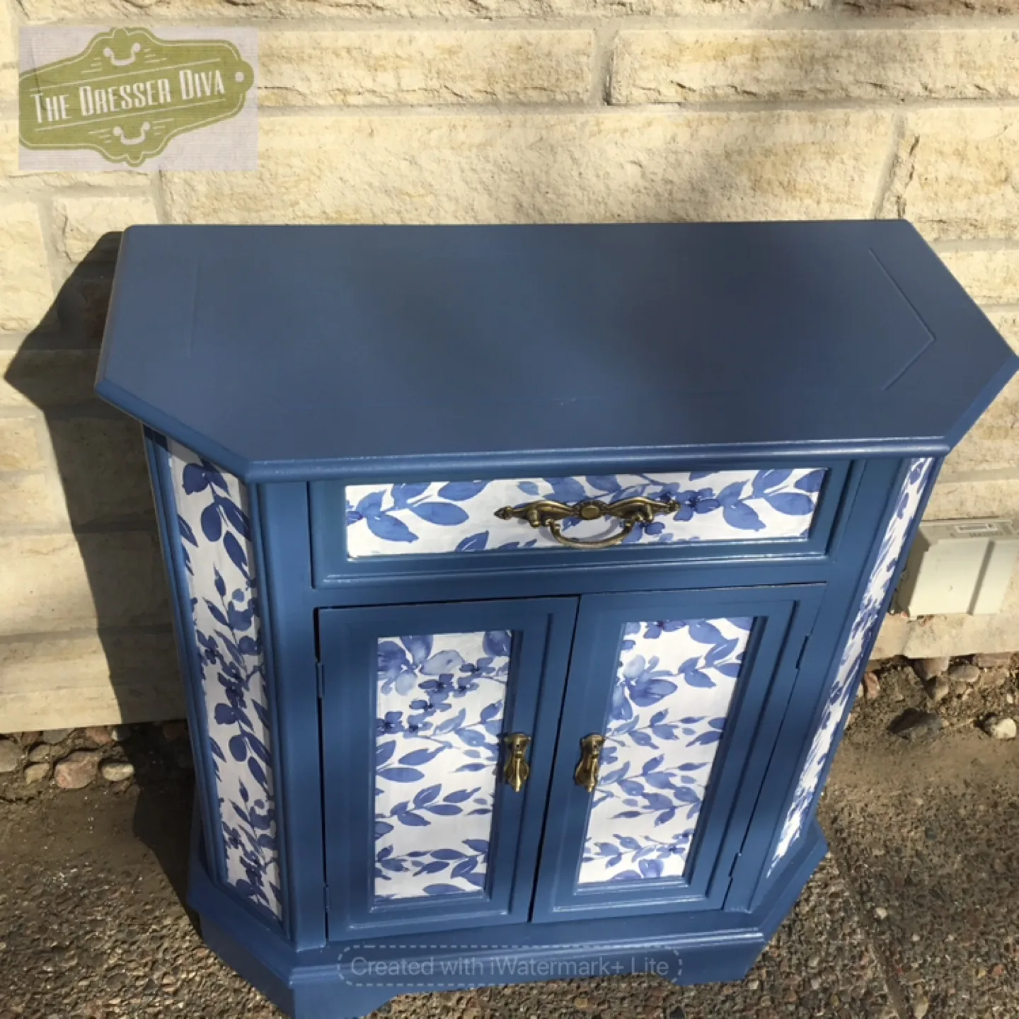 Upcycled Blue Accent Cabinet image indicator(2)