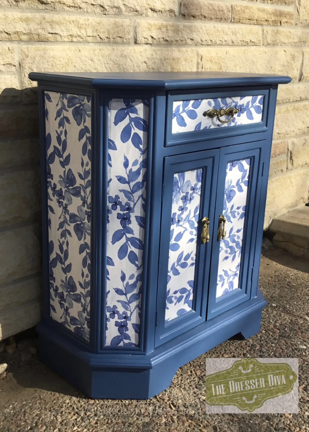 Upcycled Blue Accent Cabinet image indicator(3)