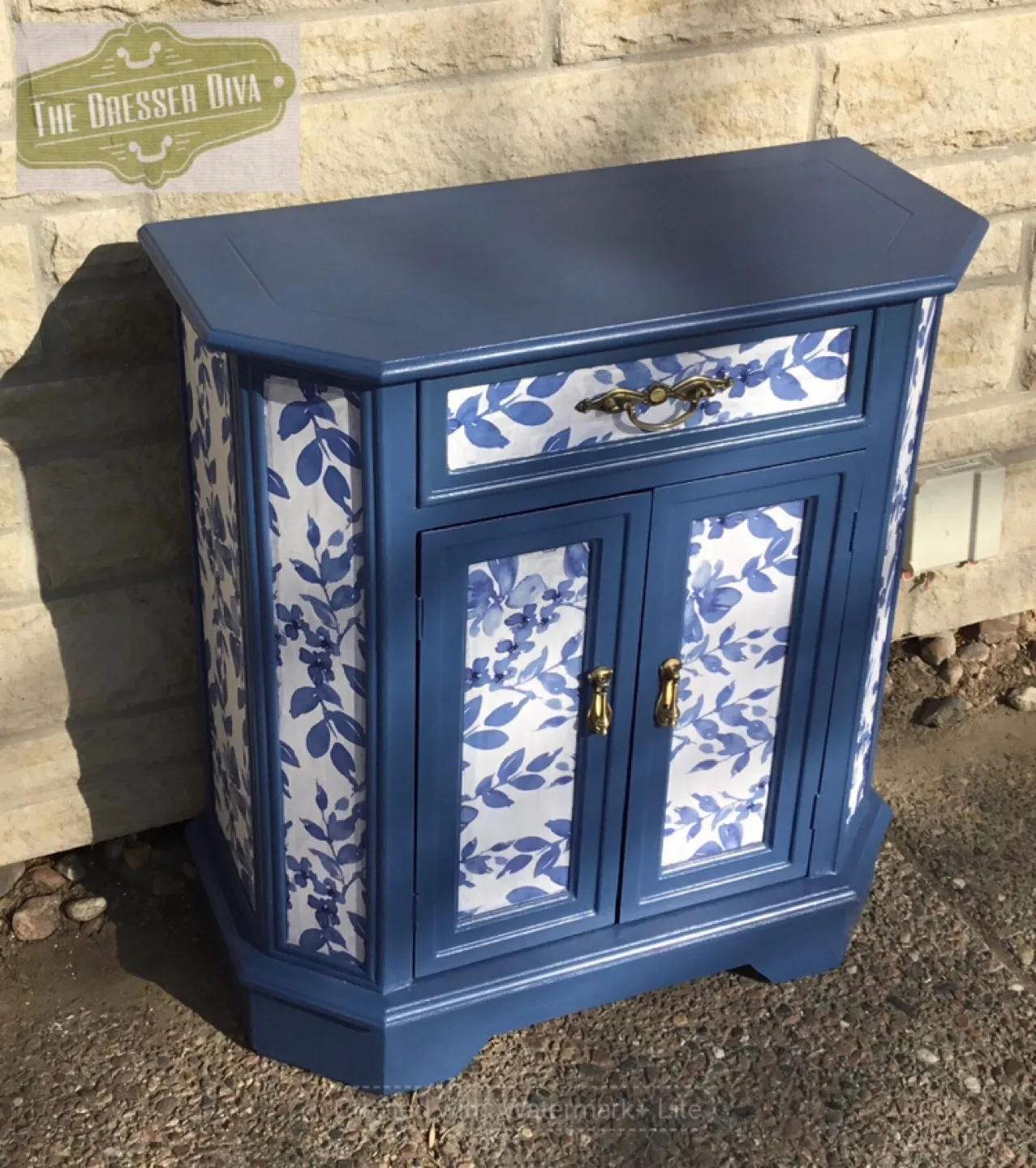 Upcycled Blue Accent Cabinet image indicator(4)
