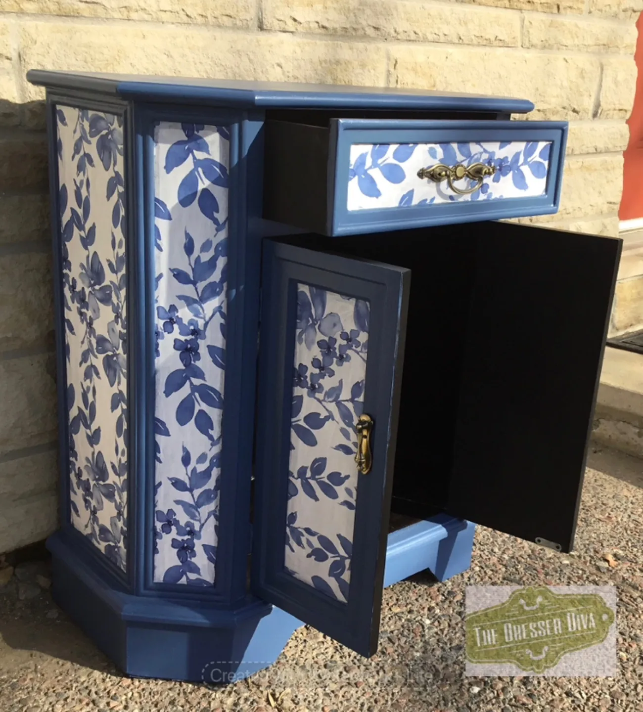 Upcycled Blue Accent Cabinet image indicator(5)