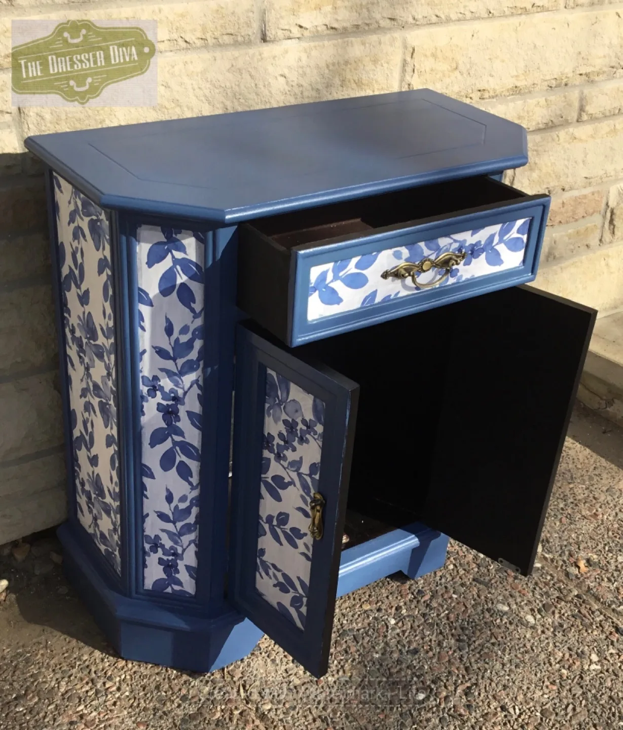 Upcycled Blue Accent Cabinet image indicator(6)