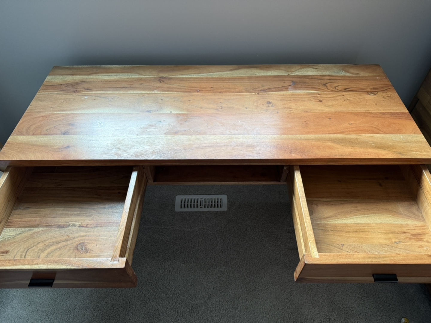 Mid-Century Modern Writing Desk with Two Drawers - photo 4