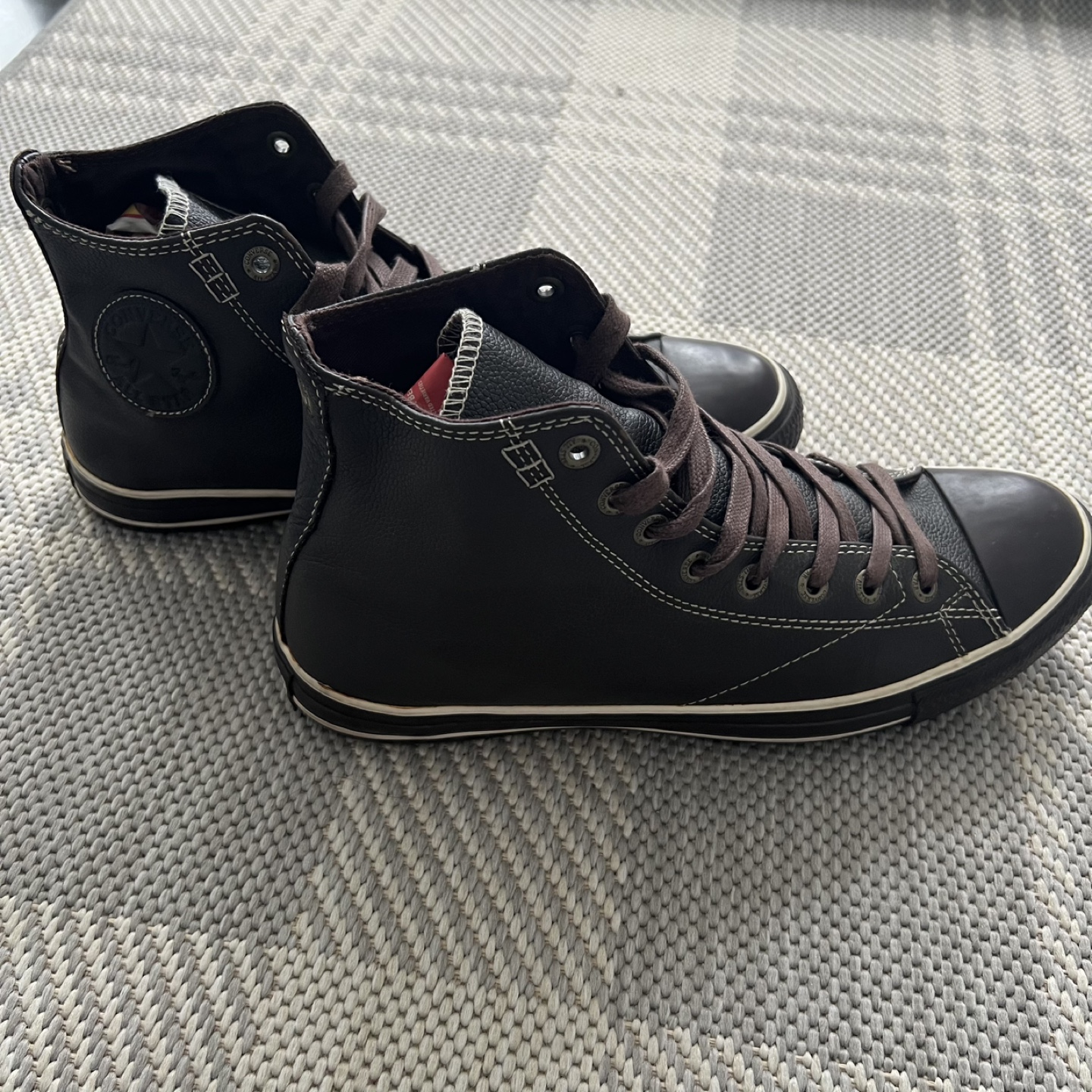 Converse All Star High Top Leather Sneakers Brown - photo 4