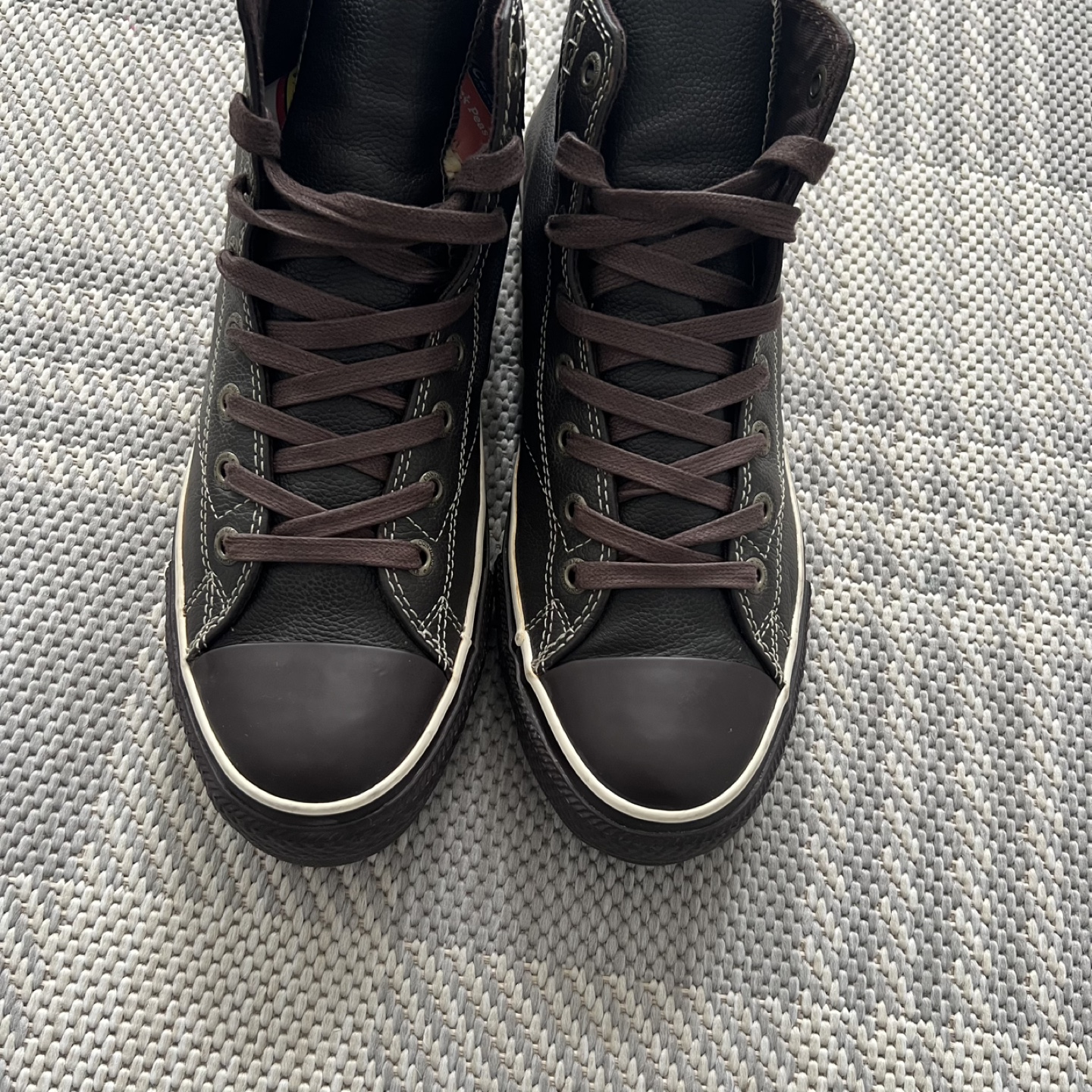 Converse All Star High Top Leather Sneakers Brown - photo 2