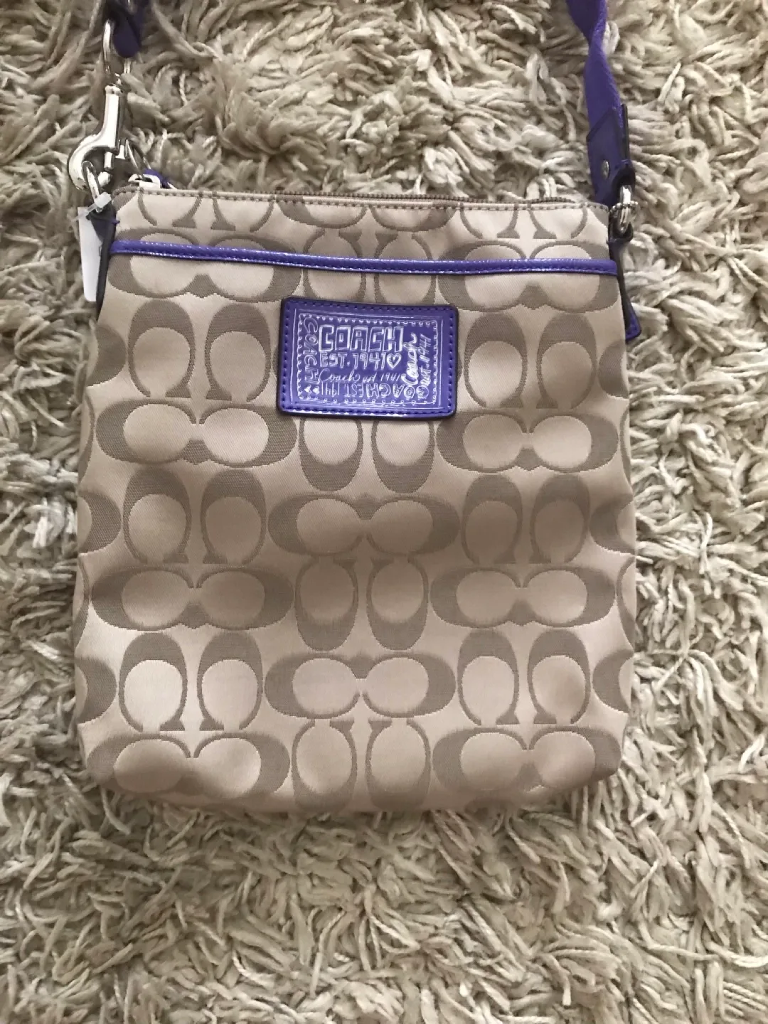 Coach Crossbody Bag - Beige and Purple image indicator(2)