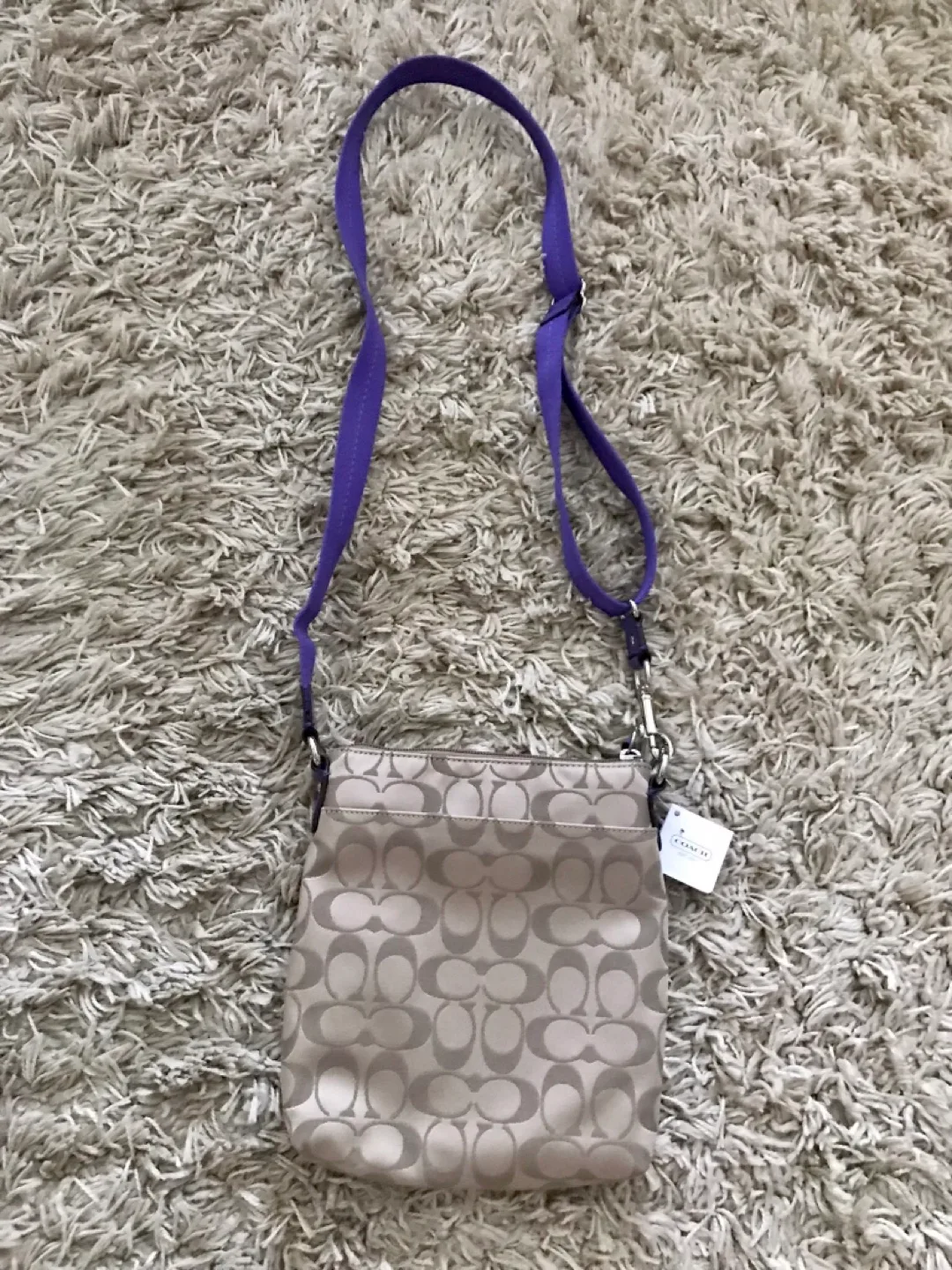 Coach Crossbody Bag - Beige and Purple image indicator(3)