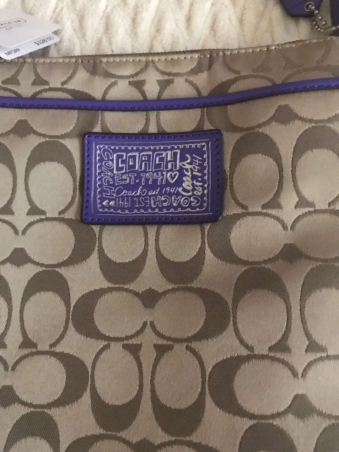 Coach Crossbody Bag - Beige and Purple image indicator(5)