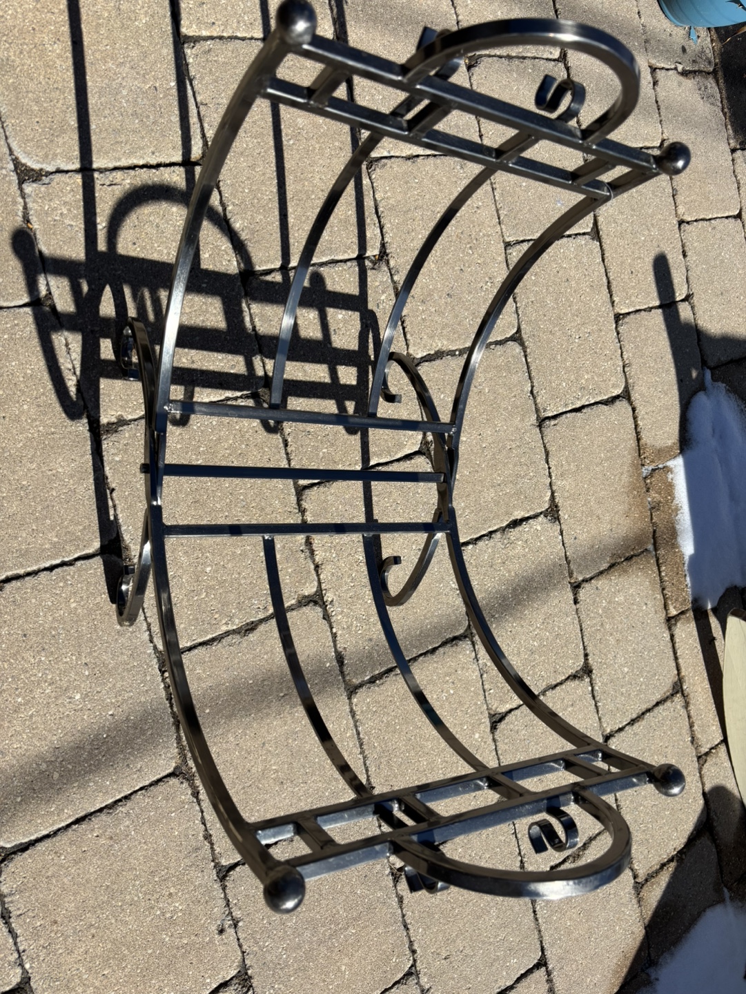 # free cycle no Brushed silver Metal Log Holder - photo 3
