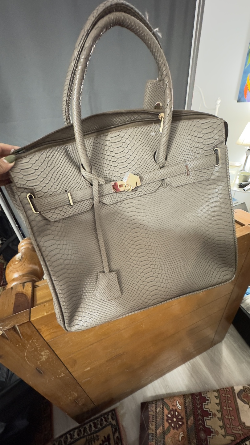 Rolling Handbag - Snakeskin Print