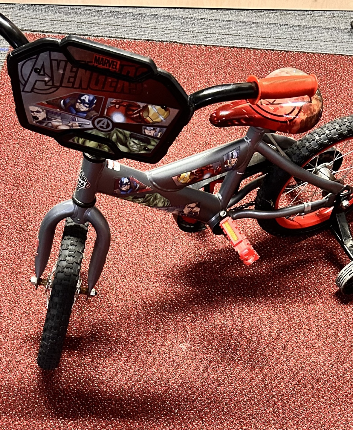 Avengers Marvel Kids Bike with Training Wheels