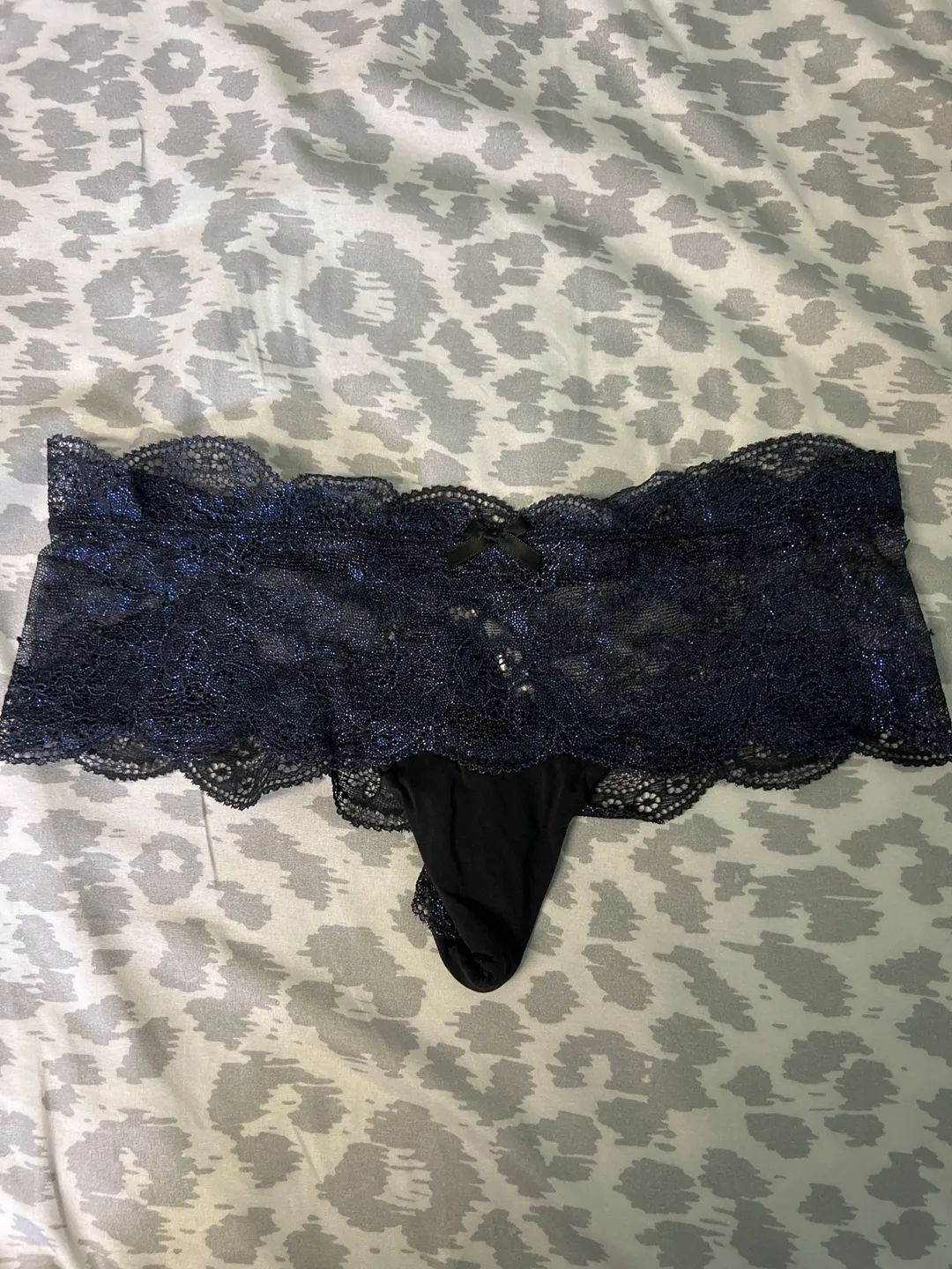 La Senza Blue Lace Cheeky Panties thumbnail
