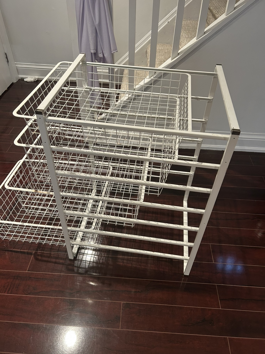 White Metal 5-Tier Rolling Cart Organizer - photo 3